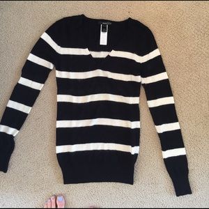 Black and white striped sweater
