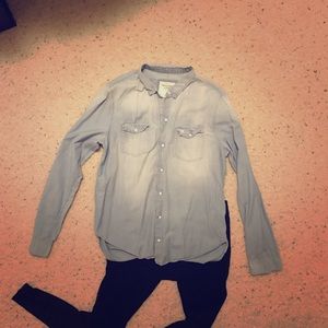Abercrombie faded denim button down