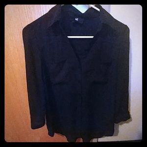 Black button up