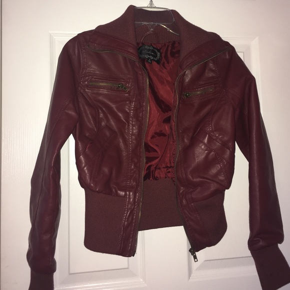 Ambiance Jackets & Blazers - Red leather jacket