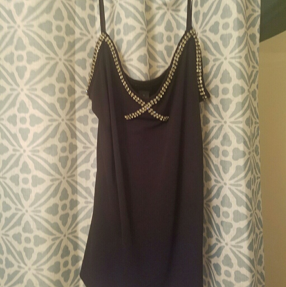 Rhinestone accented tank