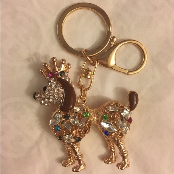 Crystal Poodle Keychain - Picture 1 of 1