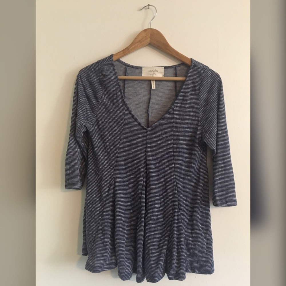 Anthropologie Flare Waist Cotton Shirt.