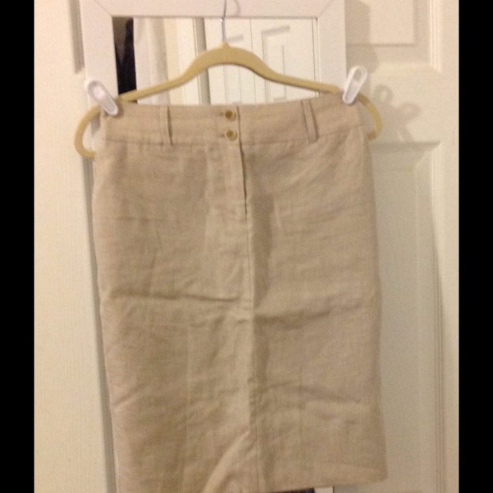 Linen pencil skirt