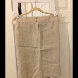 Linen pencil skirt