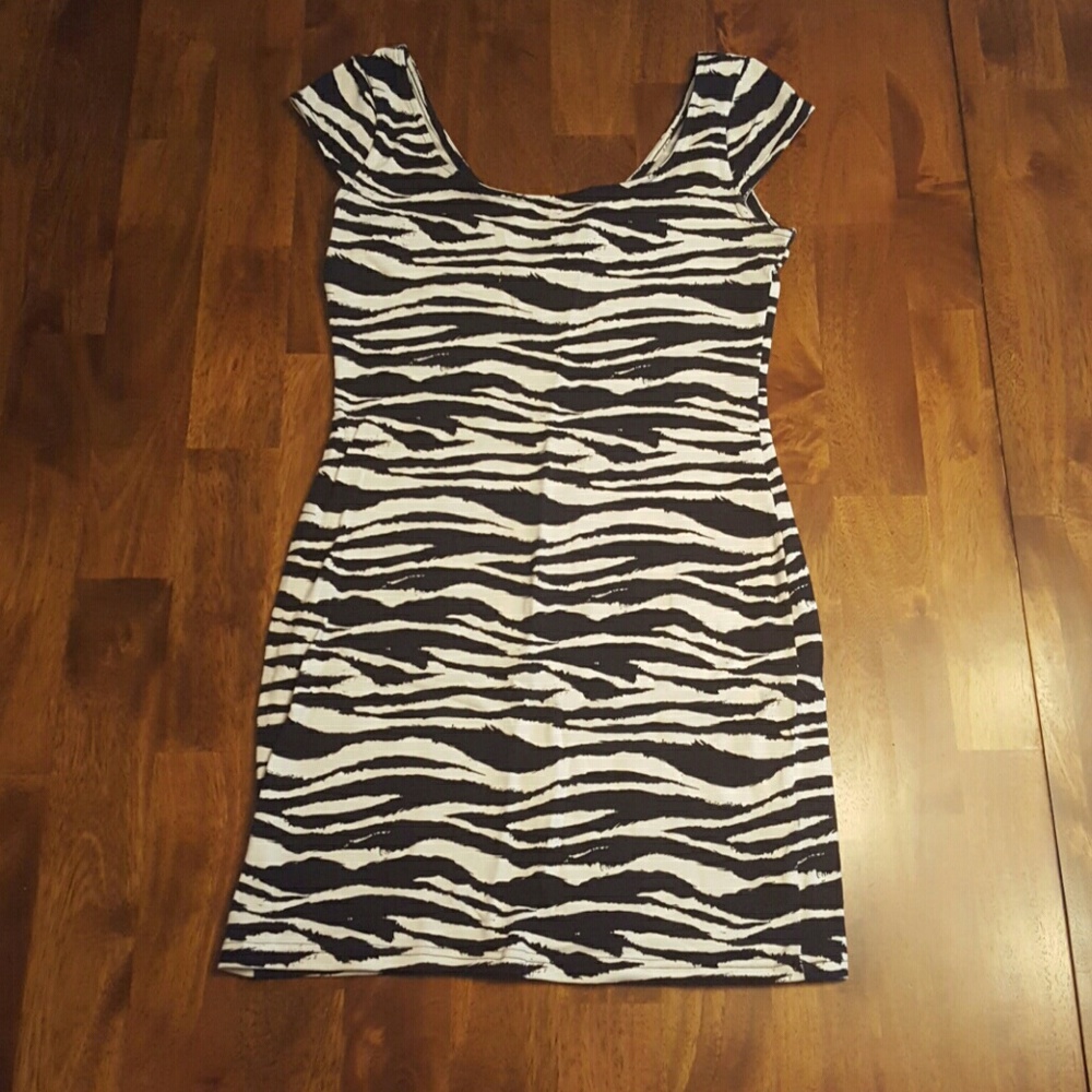 H&M Mini Dress Zebra Pattern