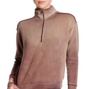 NWT Free People Berry Front Zip Pullover