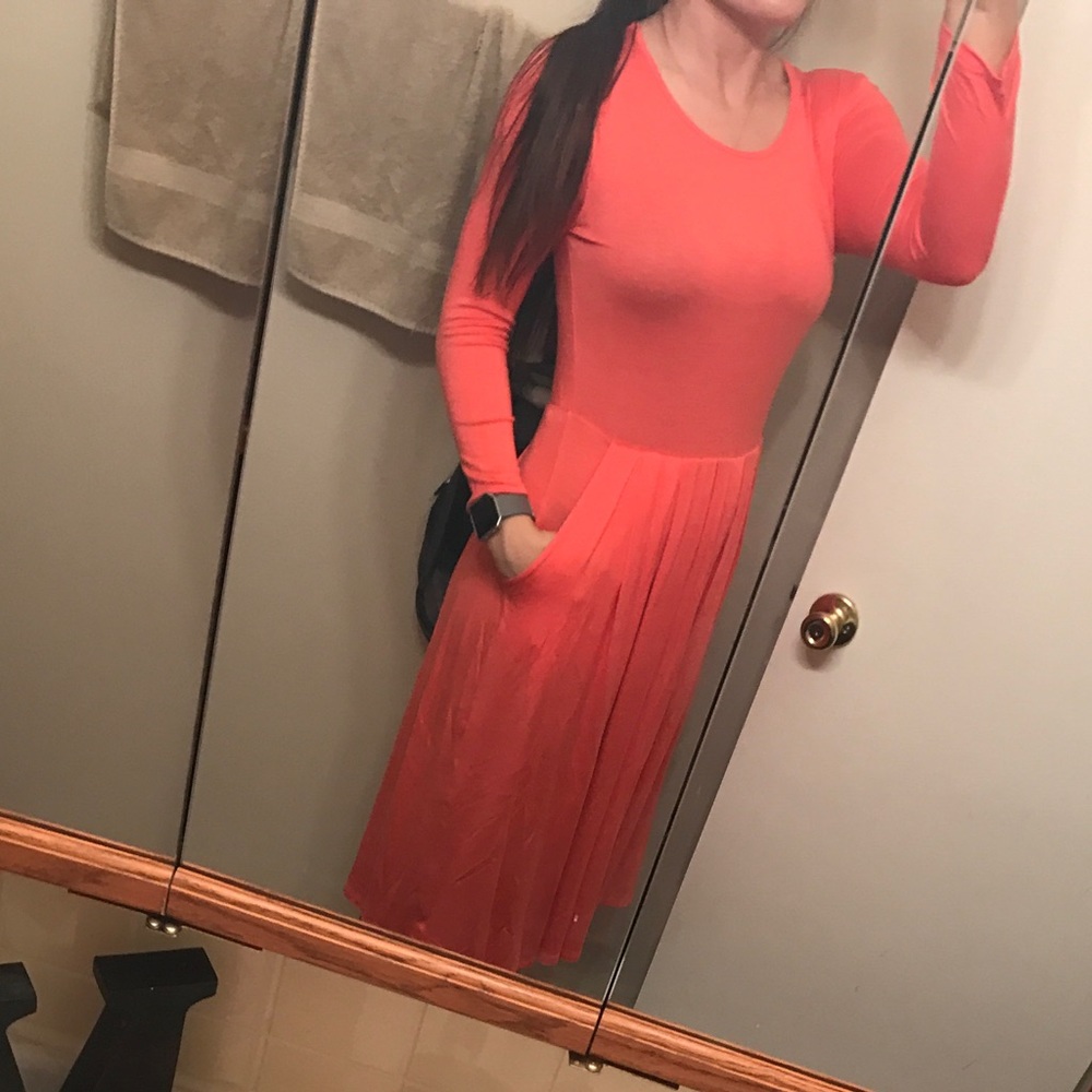 spring coral dress