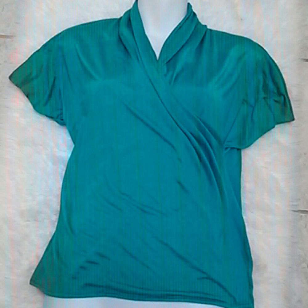 Christine & Jill Sleeveless Wrap Blouse