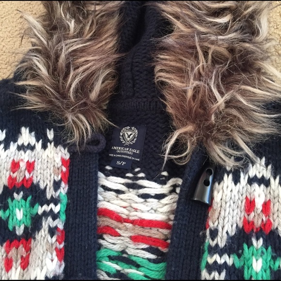 American Eagle Tribal Print Sweater Vest - Picture 2 of 4