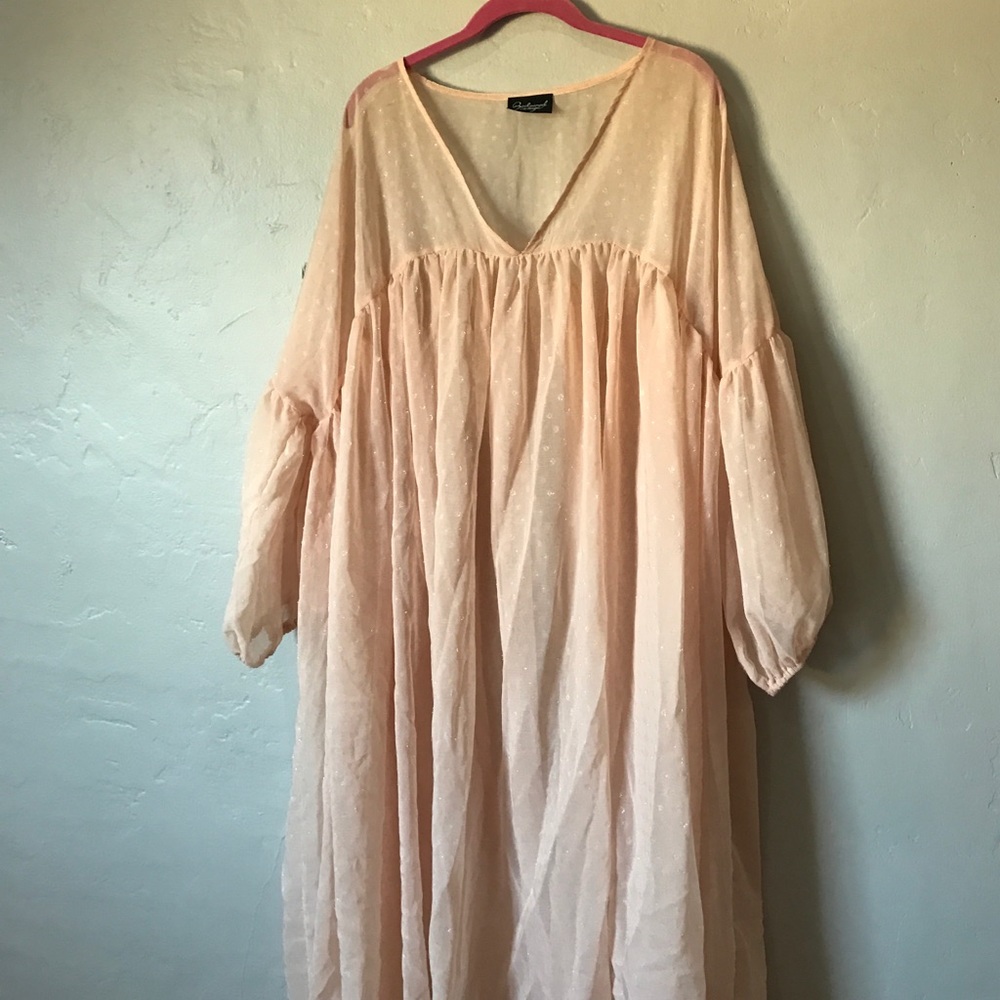 Reclaimed Vintage Pink Sheer dress