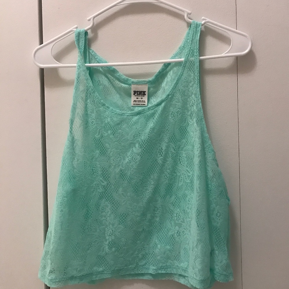 VS Pink- Mint color tank top