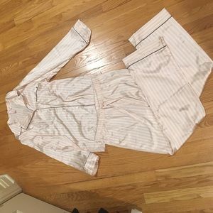 Pink/white striped pajamas