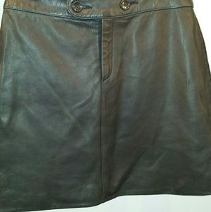 Banana Republic Genuine Leather Skirt