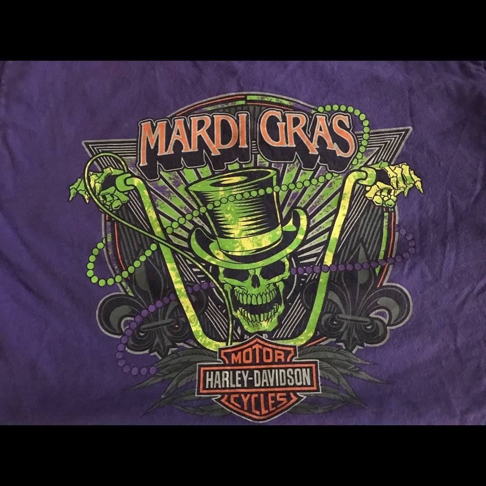 Harley Davidson Mardi Gras shirt