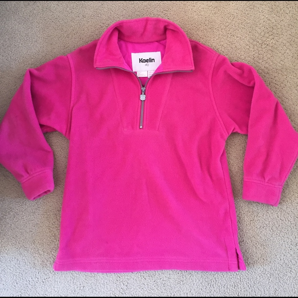 Pink Fleece Layering Half Zip Up Jacket