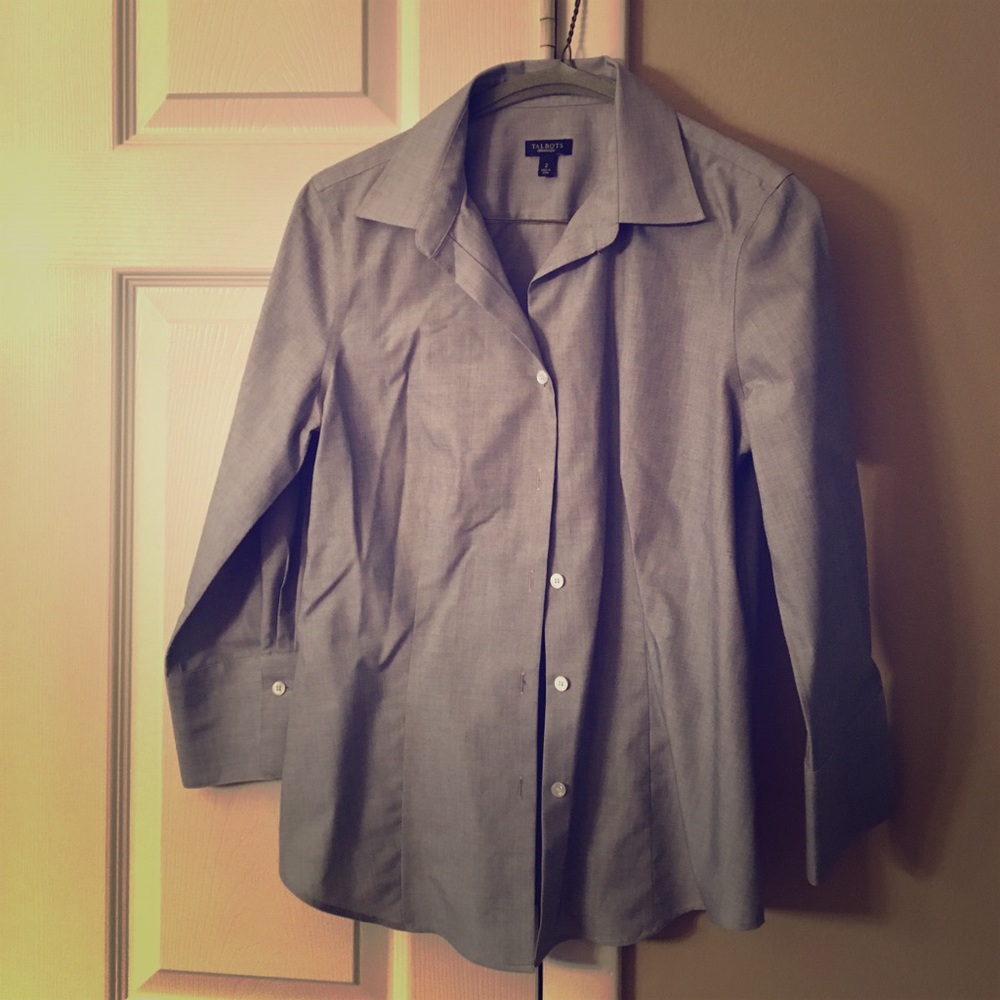 Talbots shirt gray size 2