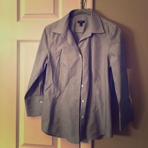 Talbots shirt gray size 2