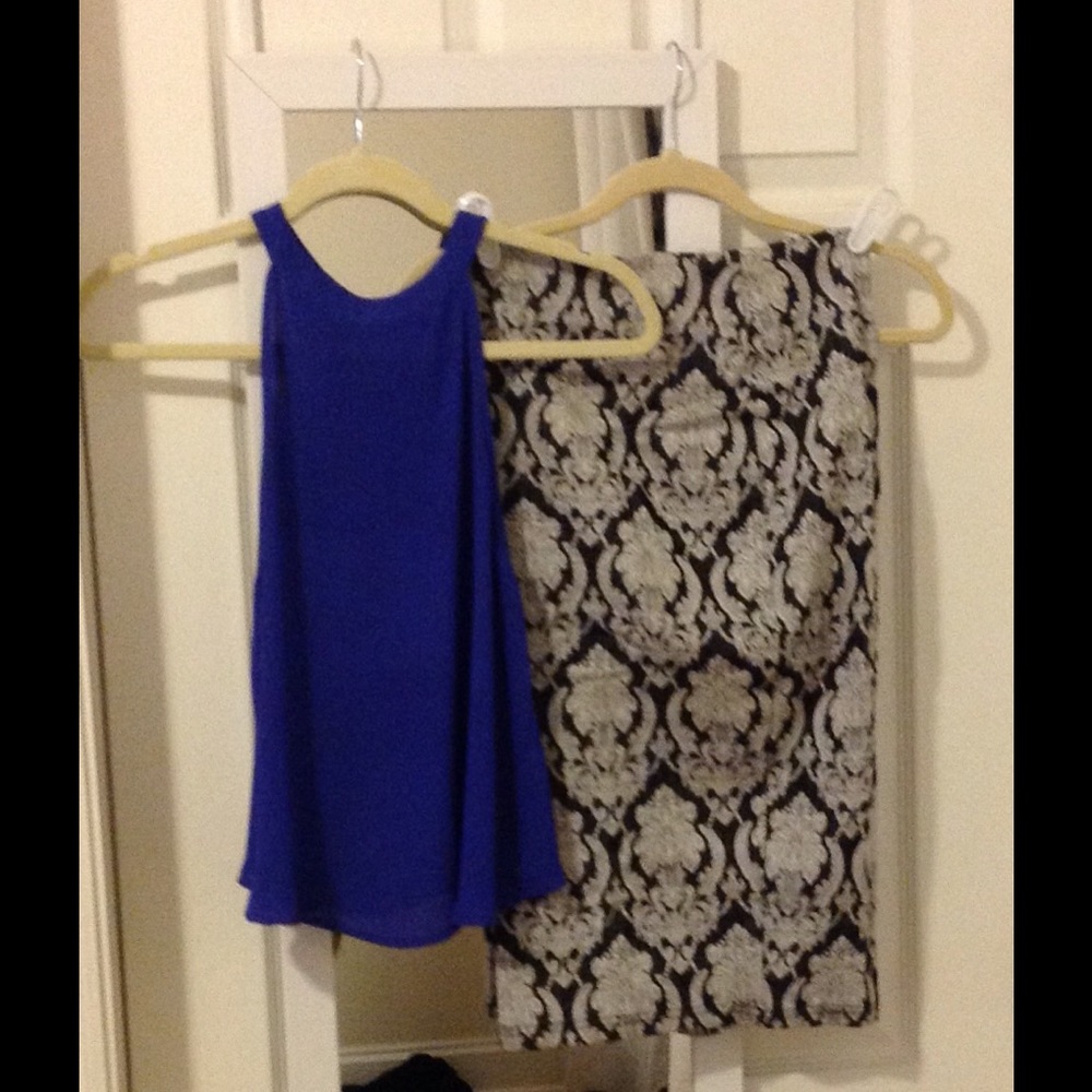 Asymmetrical pencil skirt