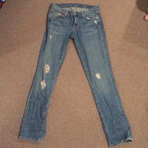 Jcrew Vintage Matchstick Ripped Jeans