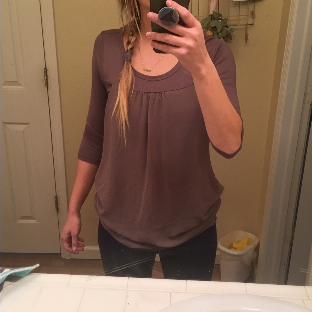 Three quarter sleeve, comfortable and cute shirt!