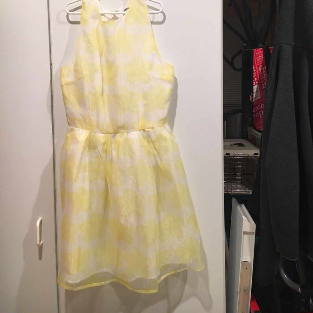 BB Dakota white and yellow dress