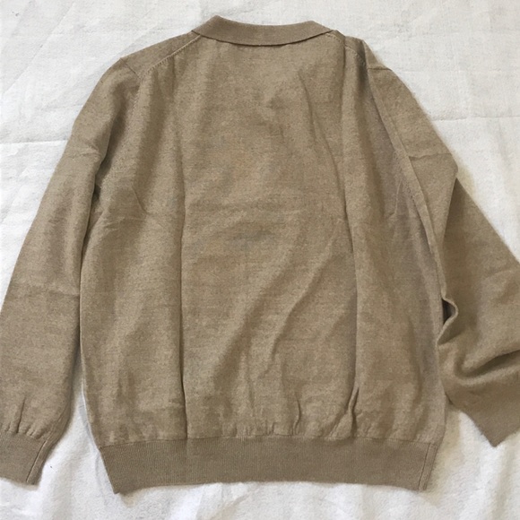 NWT Chase Edward Size M Men’s Italian Merino Wool 1/4-Zip Windproof Golf Sweater - Picture 2 of 4