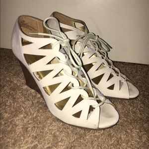 Lace up wedges from Maurice's
