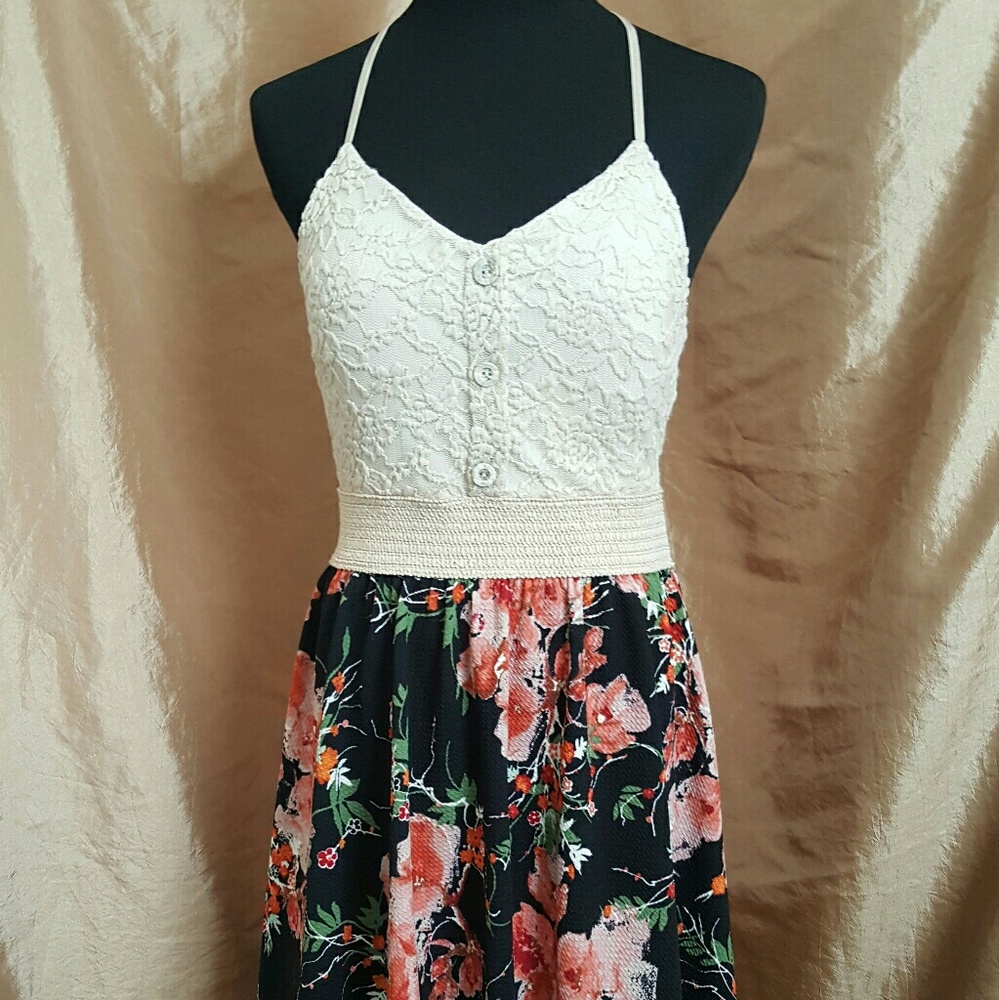 Vintage Lace & Floral Sundress