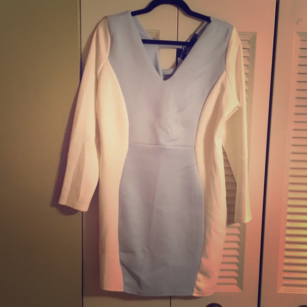 Nadia Aboulhosn Boohoo Collection Scuba Dress