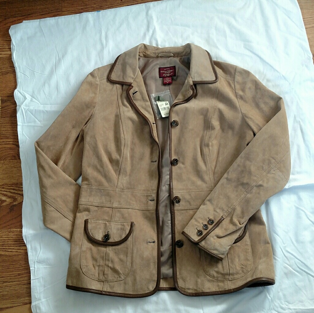 Eddie Bauer Camel Suede Jacket