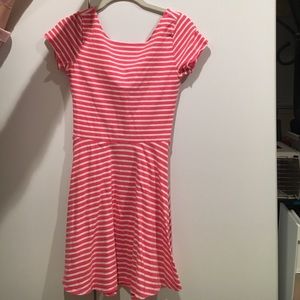 Pink and White Striped Dress
