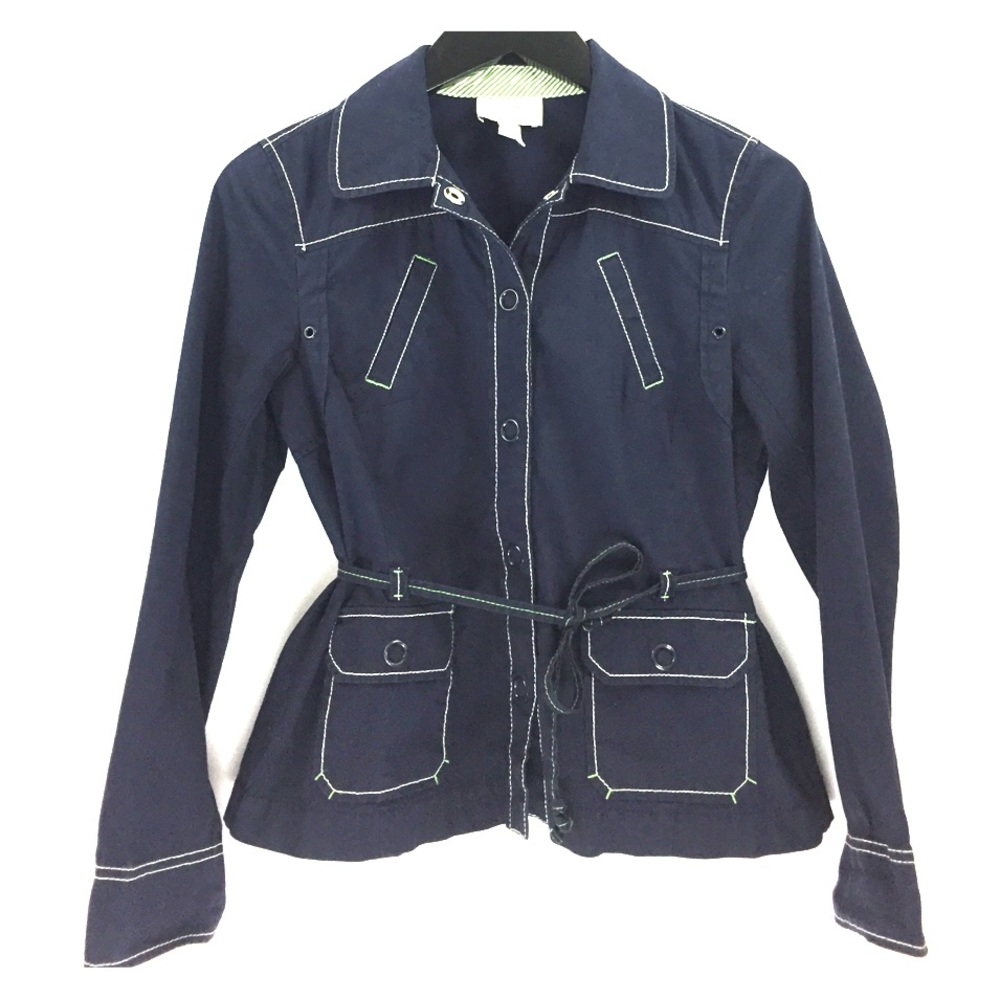 Navy nautical windbreaker boat jacket