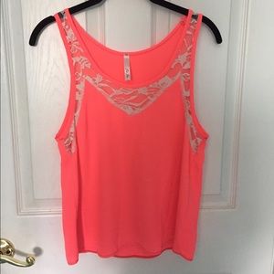 Neon pink tank top