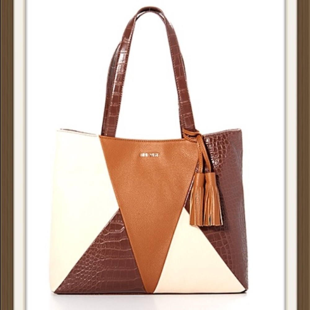 Nine West Color Fit Medium Tote-Oat/Sable/Tobacco