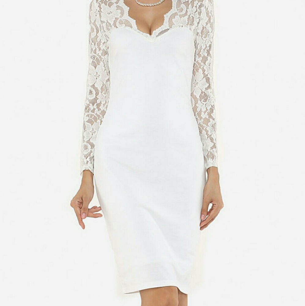 Miusol White Lace Dress