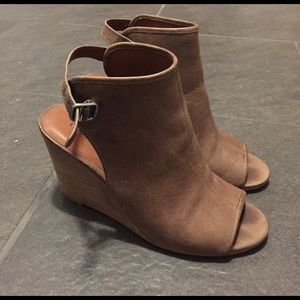 Lucky Brand peep toe booties
