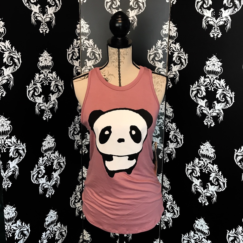 🍀 NWT! Super Cute Mauve Panda 🐼 Tank!