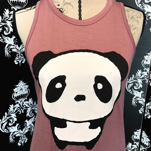 🍀 NWT! Super Cute Mauve Panda 🐼 Tank! - Picture 3 of 5