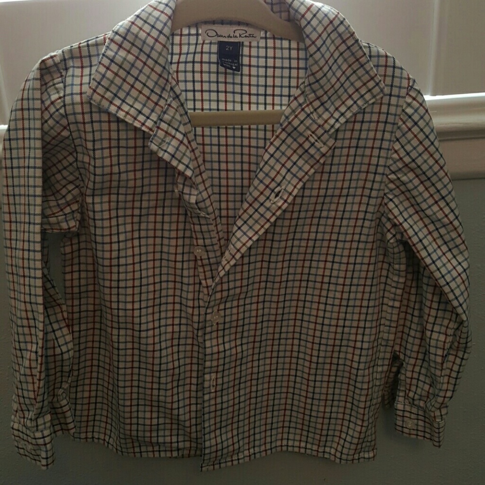 Oscar De La Renta Toddler Long Sleeve Shirt