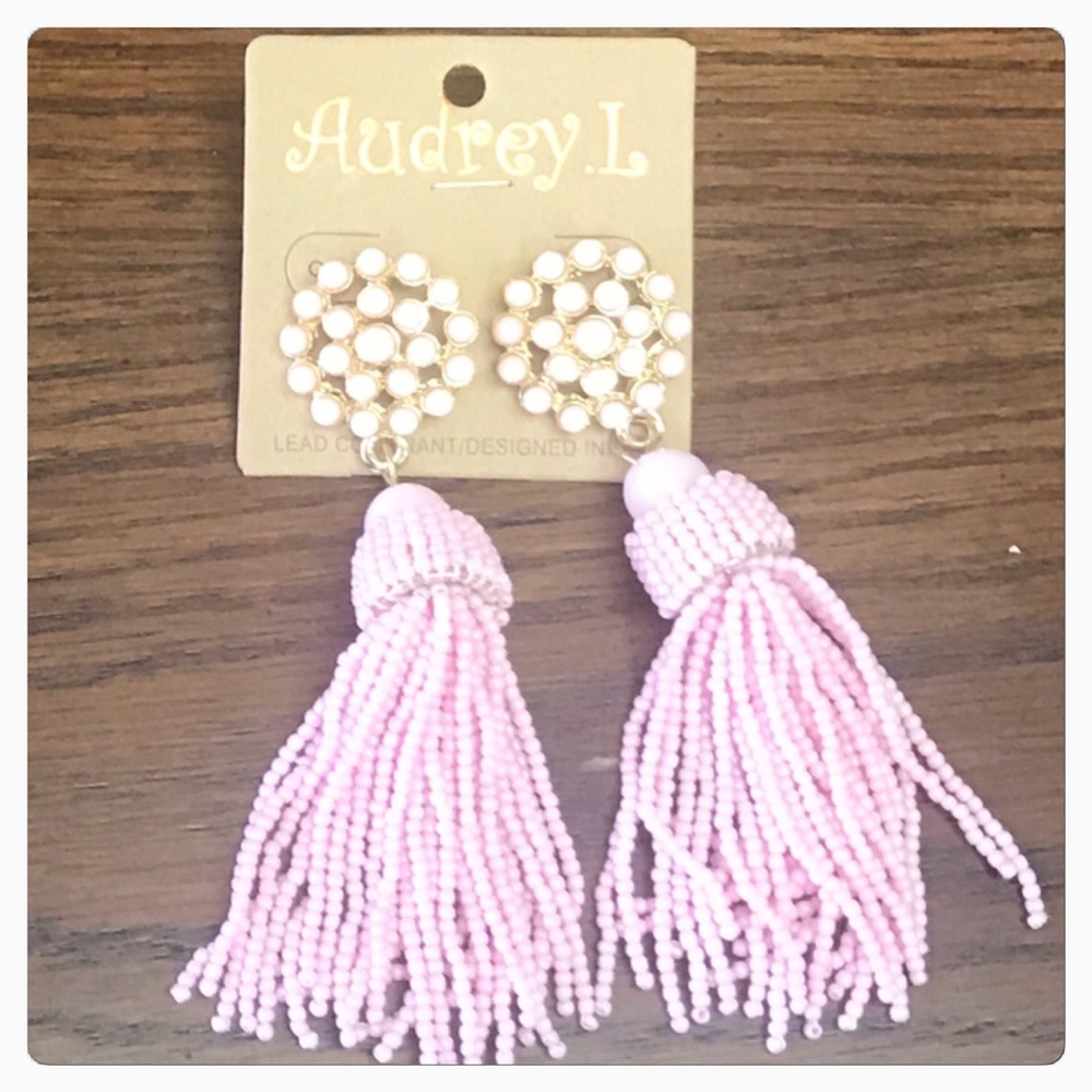 Beautiful Beaded Tassel Earrings