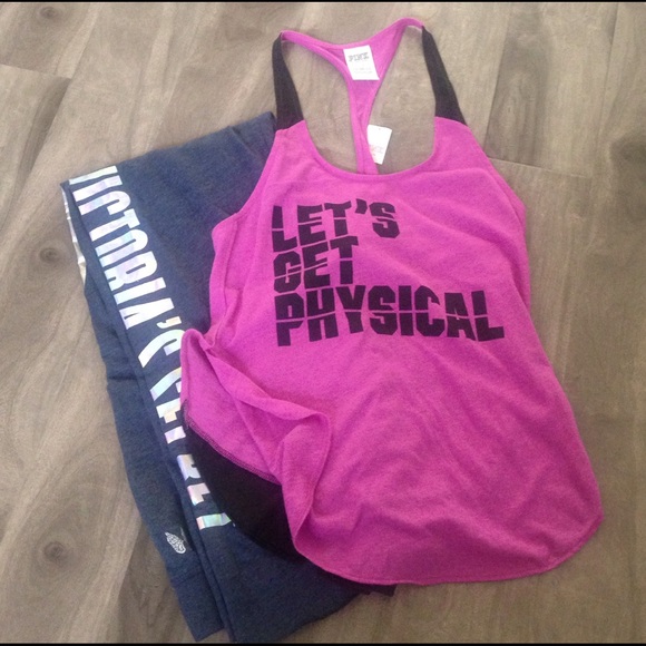 PINK Victoria's Secret Tops - NWT PINK Victoria's Secret two tone racer back top