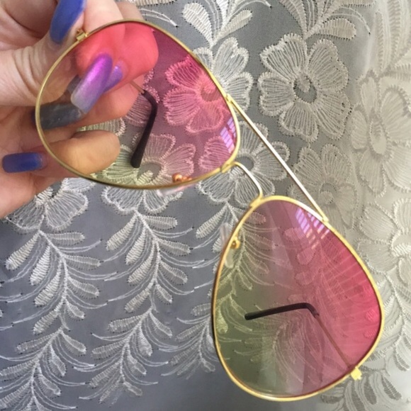 🌸Pink & Yellow🌼 Ombré Aviators - Picture 2 of 4