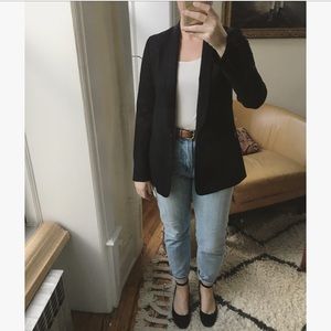 Vince Classic Blazer Single Button Long Black sz 6