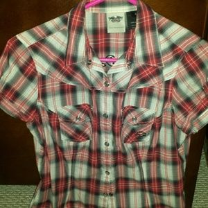 Harley Davidson snap up shirt