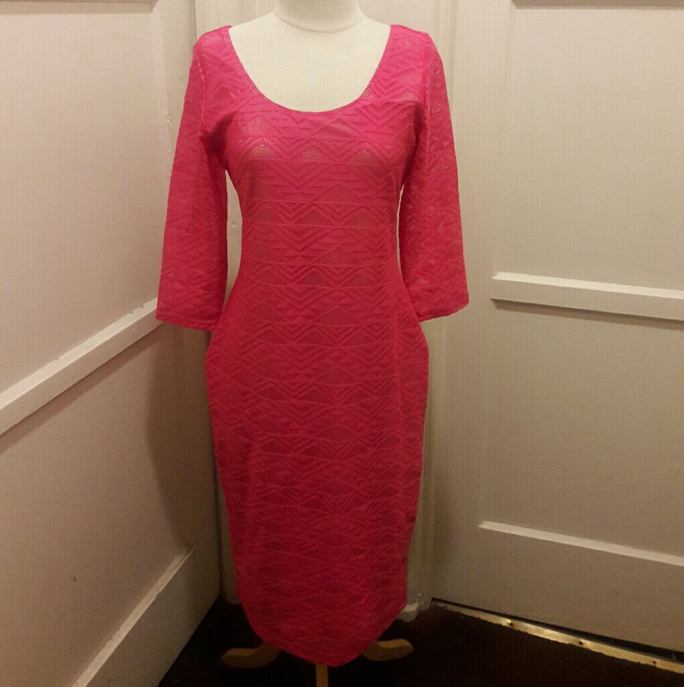 Pink printed dress