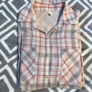 Pale Pink and Gray Flannel
