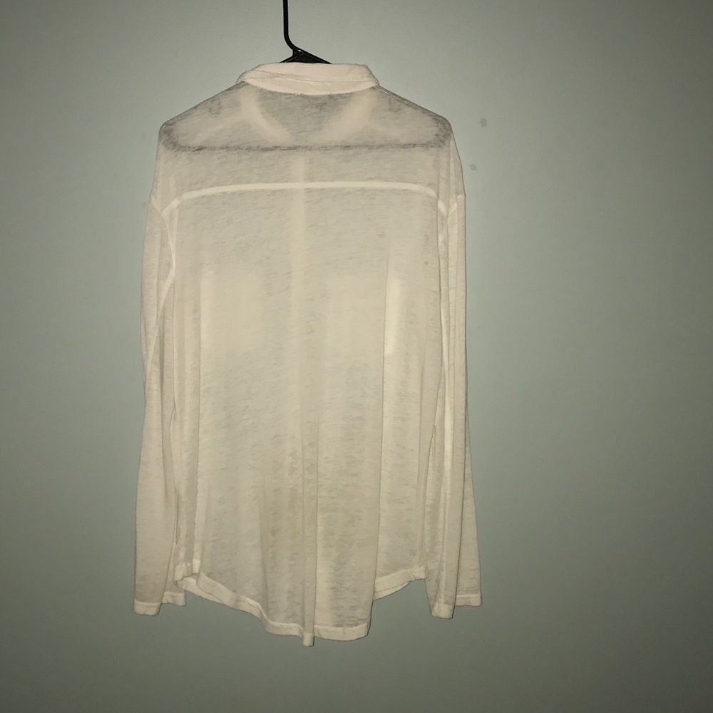 Sheer White Button Down