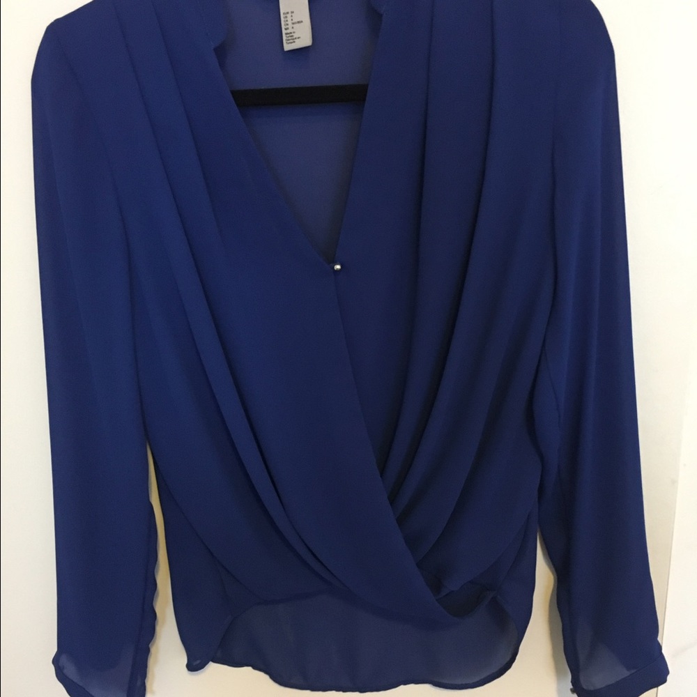 Blue sheer blouse