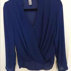 Blue sheer blouse